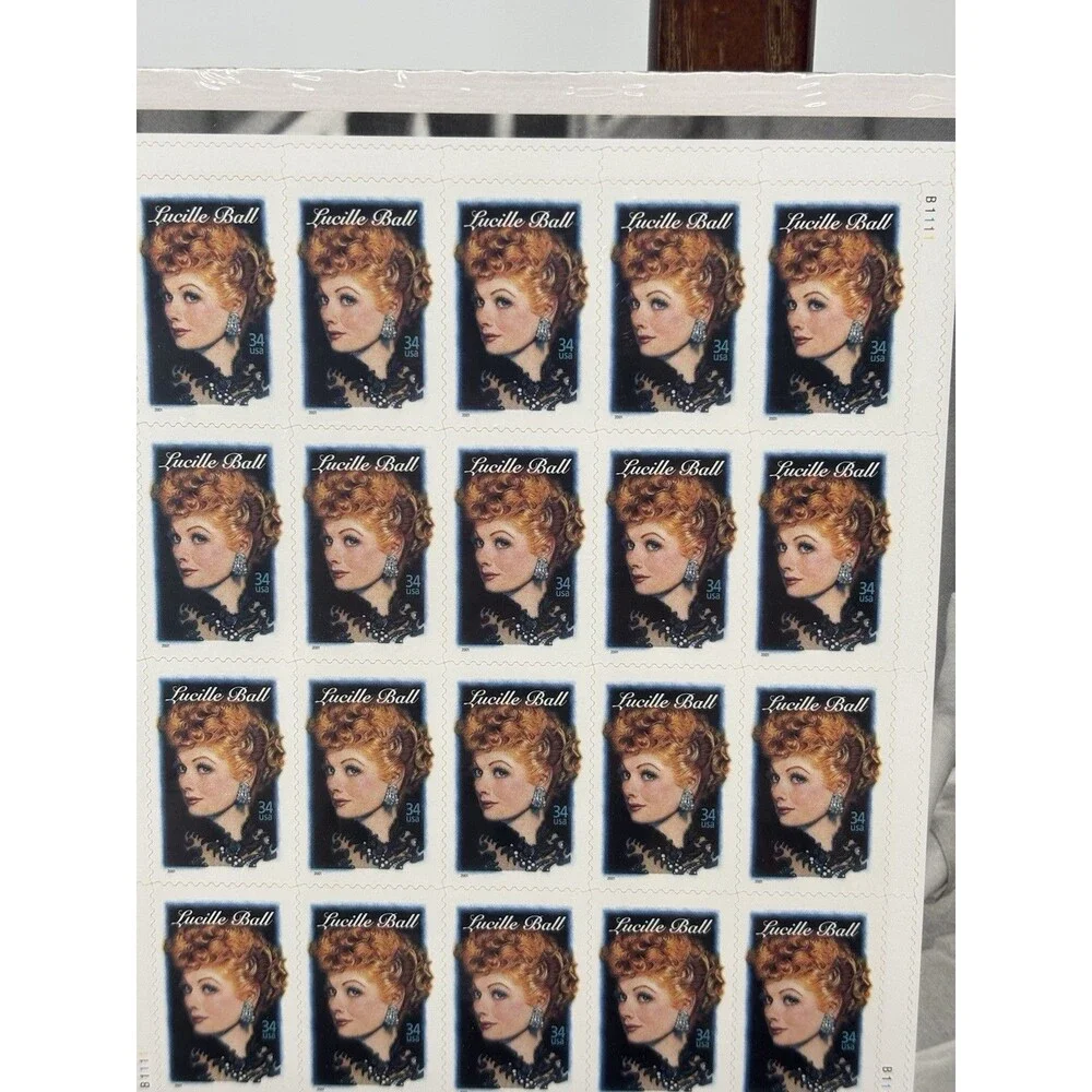 Lot of 3 Vintage USPS Stamp Sheets Peanuts Snoopy Lucille Ball SEALED NEW